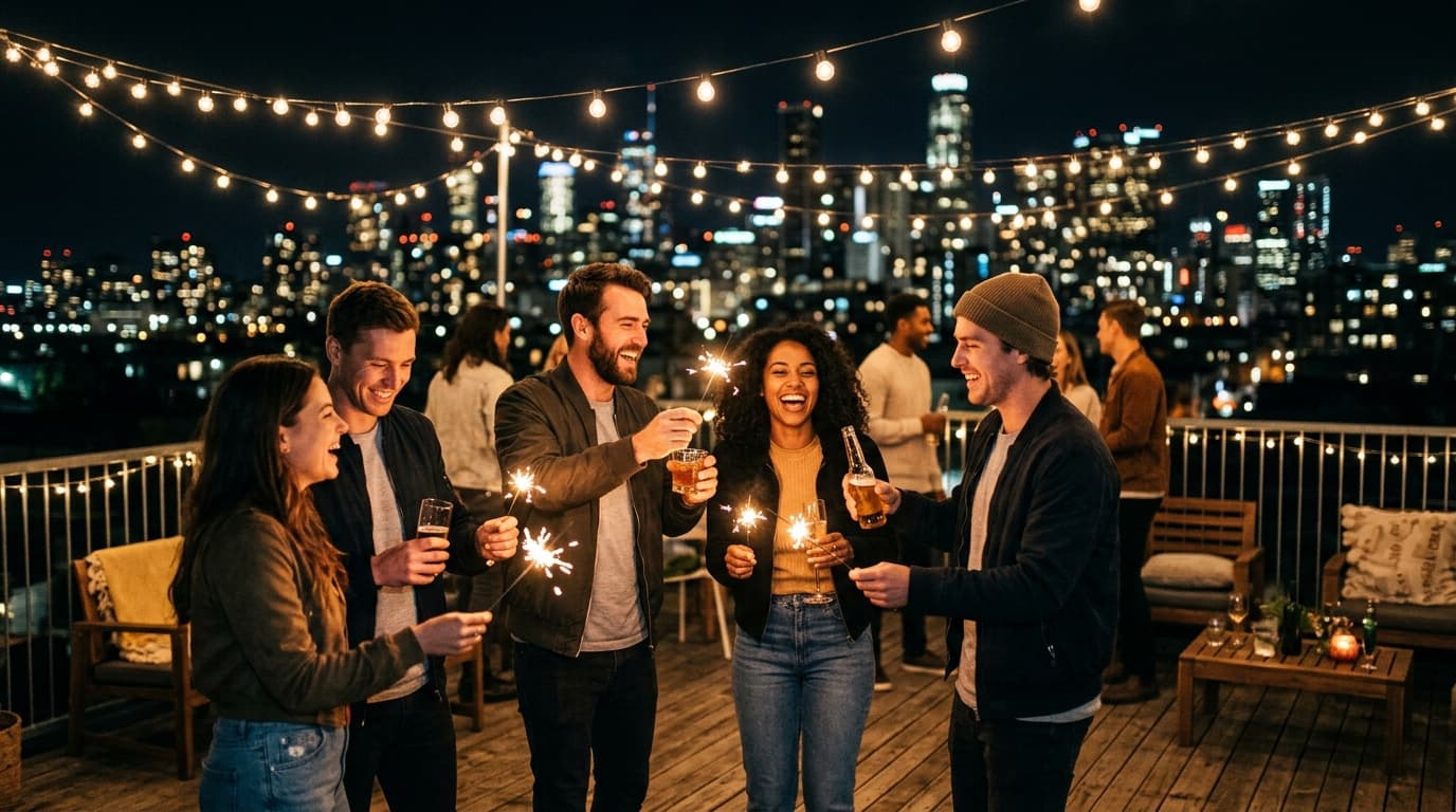 Annual Rooftop Night Party & Sparklers